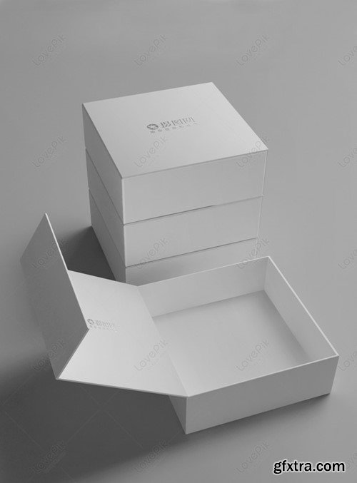 White Gift Box Packaging Mockup Template 400837068