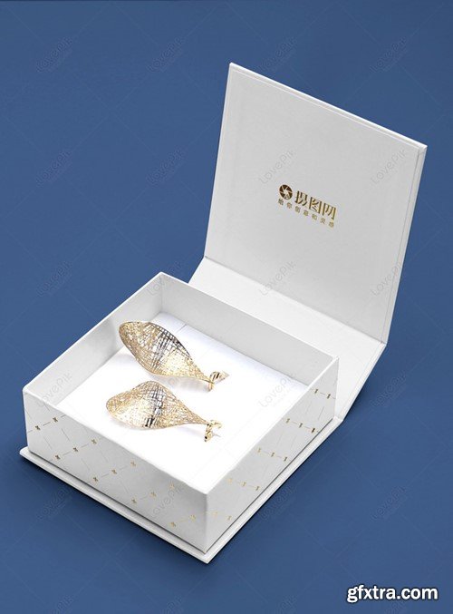 Open White Gift Box Packaging Mockup Template 400735549