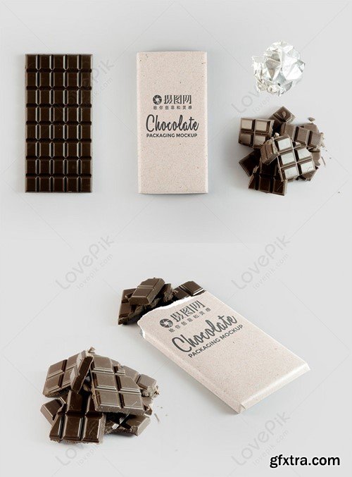 Chocolate Packaging Demonstration Mockup Template 400832706