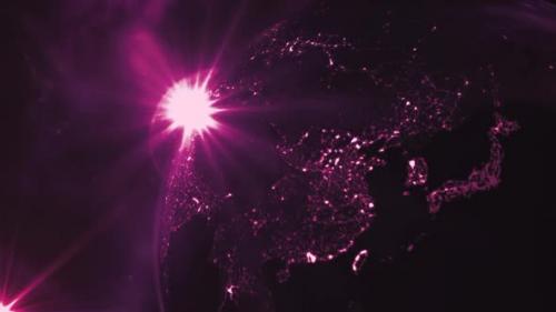 Videohive - Pink Glittering Galaxy Particles Animation Loop - 43373296