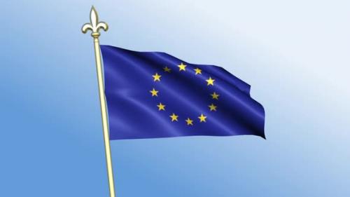 Videohive - European Union Flag Waving - 43412951