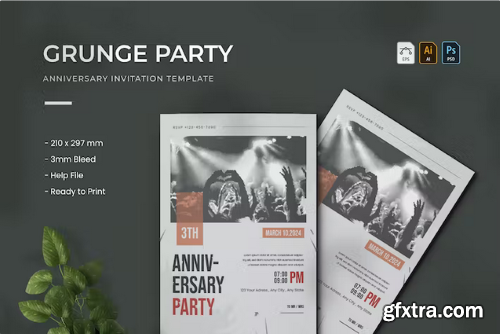 Grunge - Party Invitation