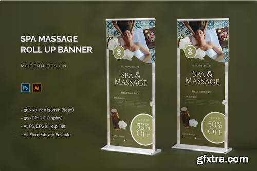 Spa Massage - Roll Up Banner