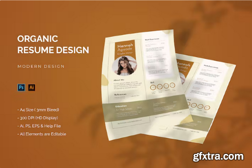 Organic Abstract - Resume Template
