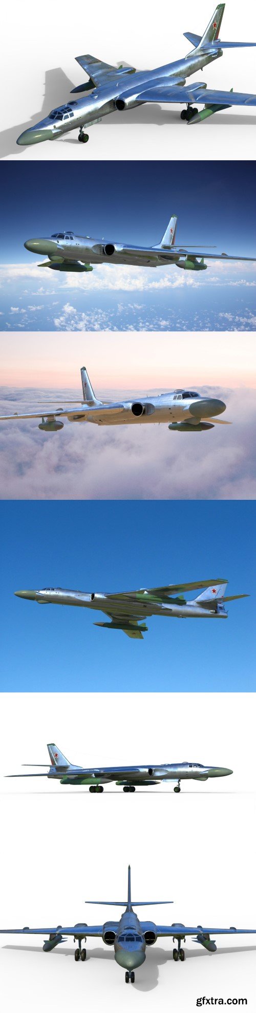 Tu-16 K-10 Badger C 3D model