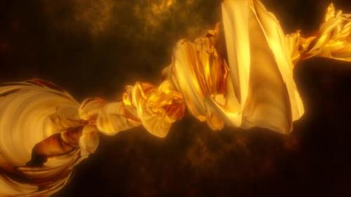 Videohive - Abstract yellow gold line swirling fluid or fabric glowing energy - 43414882