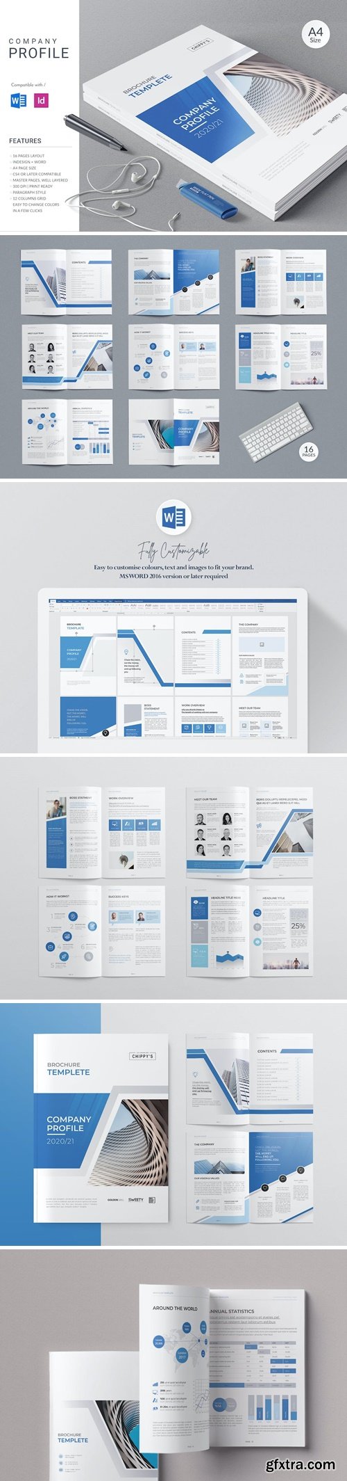 Brochure Template | 16 Pages | Word | InDesign AXVRMC3