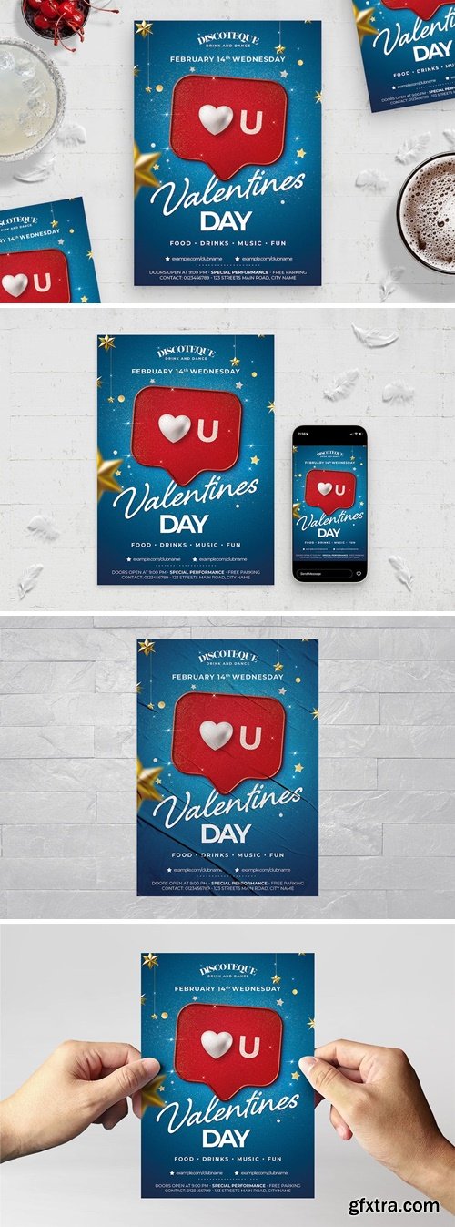 Valentines Day Flyer Template UR35JQK