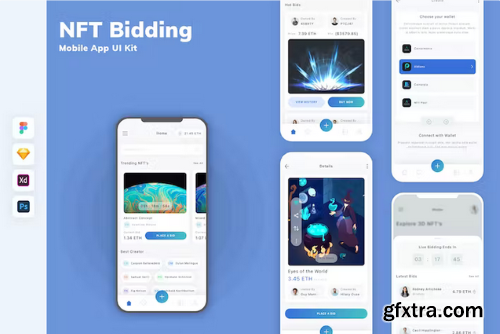 NFT Bidding Mobile App UI Kit
