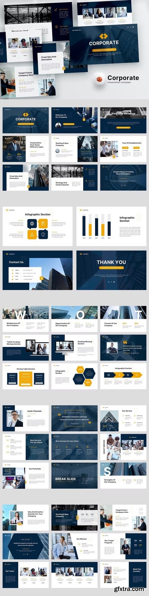 Corporate - Company Profile Powerpoint Template BJK7QGZ