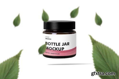 Bottle jar design mockup