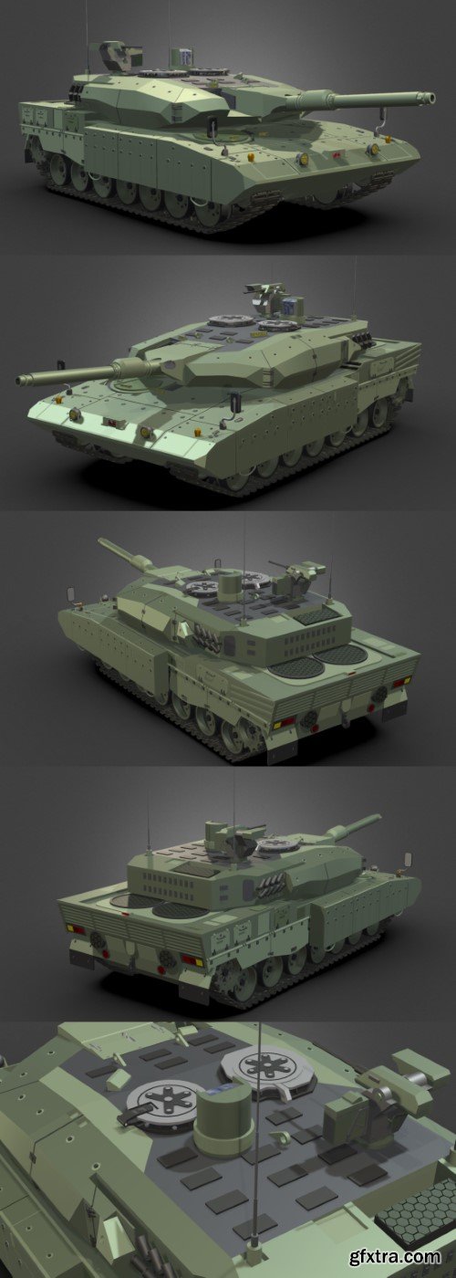 Leopard 2RI 3d model