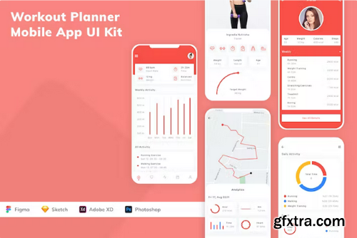 Workout Planner Mobile App UI Kit