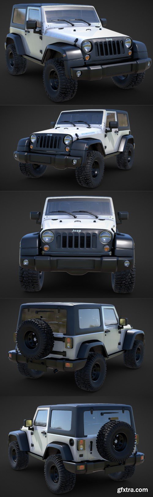 Jeep Wrangler Rubicon 2010 3D Model