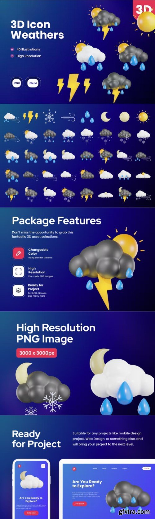 3D Icon Weather Collection