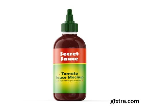 Sriracha Hot Sauce Bottle Mockup 546885327