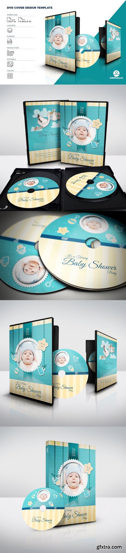 Baby Shower Party DVD Template