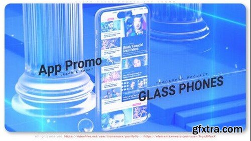 Videohive Clean Glass Phones App Promo 43476653