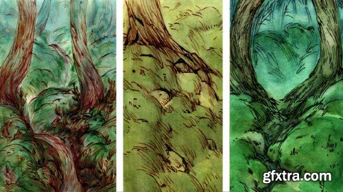 Let\'s Sketch Forests! Relaxing Landscape Drawing with Ink and Watercolor