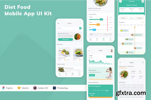 Diet Food Mobile App UI Kit