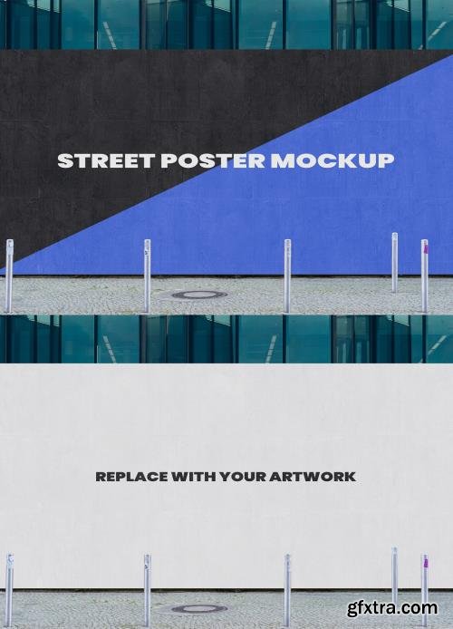 Street Outdoor Hoarding Poster City Mockup Template 546500542