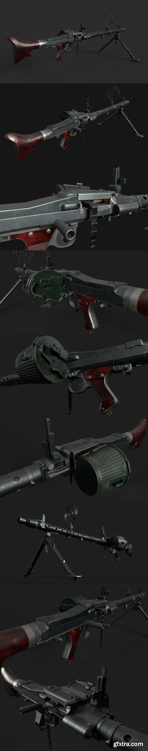 MG 34 machinegun 3D Model