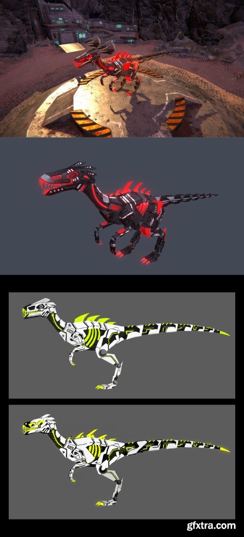 Masiakasaurus (Robot Raptor) 3D Model