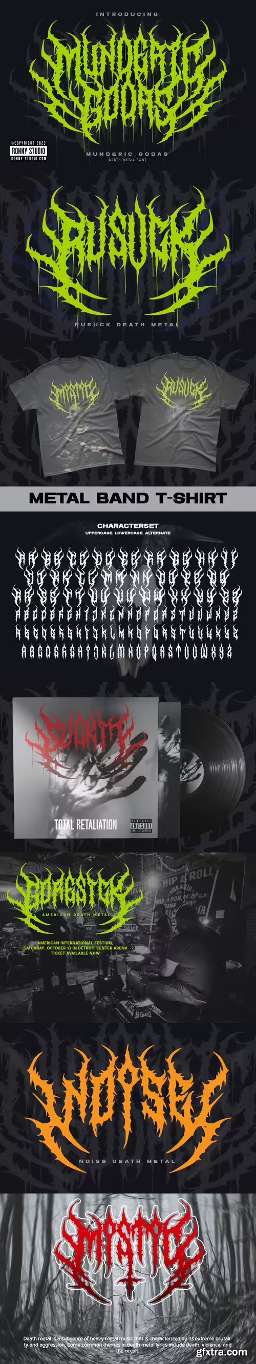 Munderic Godas - Death Metal Font