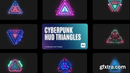 Videohive Cyberpunk HUD Triangles for After Effects 43641132