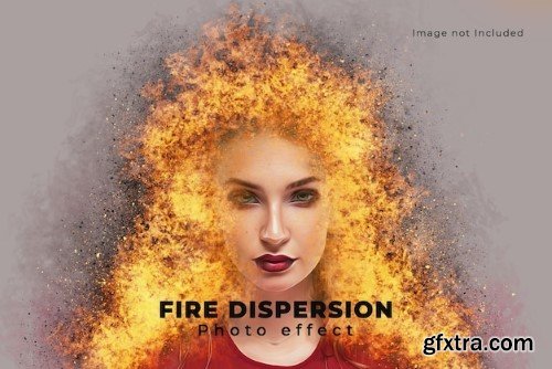 Fire flame spakle dispertion photo effect