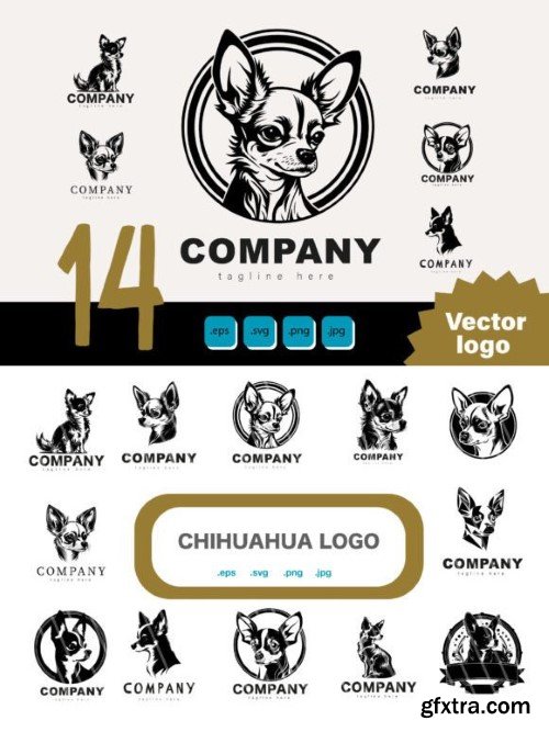 Chihuahua Dog Logos. Vector Chihuahua Si