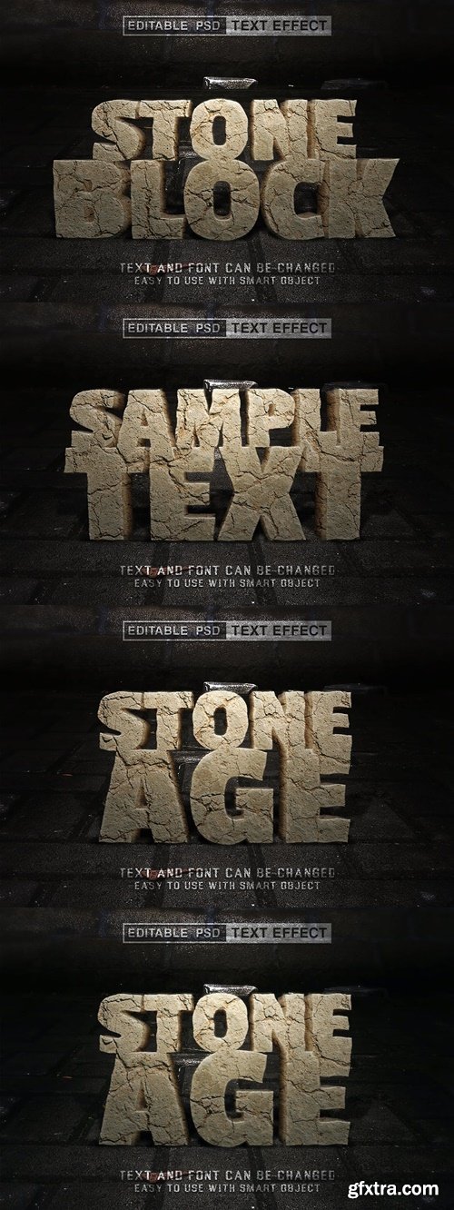 Stone Age Editable Text Effect CMLZ2LZ