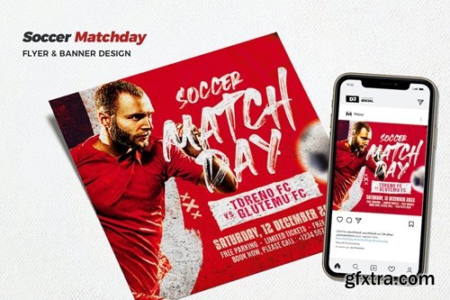 Soccer Matchday Flyer CUZHRXB
