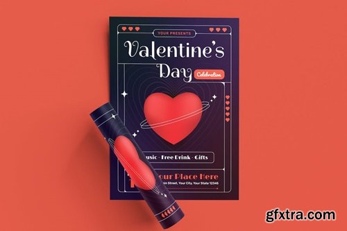 Valentine\'s Day Flyer Template E4ECA7P