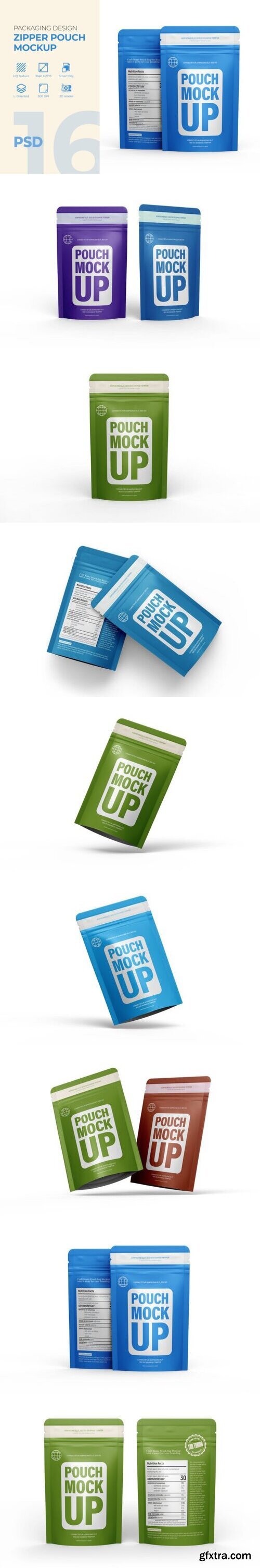 Zipper Pouch Packaging Design Mockup