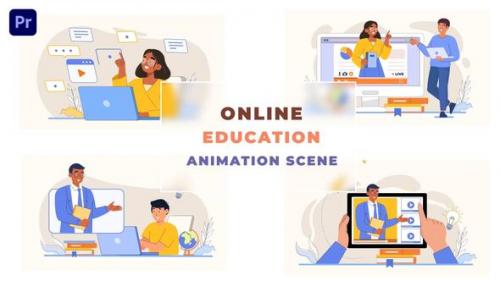 Videohive - Online Education Concept Animation Scene - 43660440