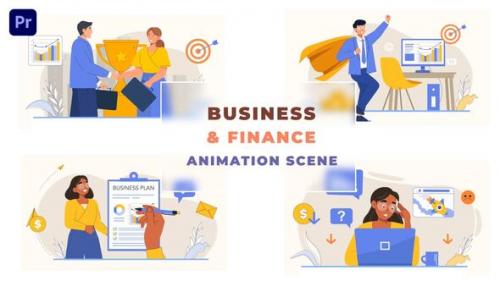 Videohive - Business Finance Growth Animation Scene - 43660981