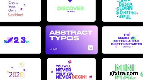 Videohive Abstract Typo 03 for After Effects 43752475