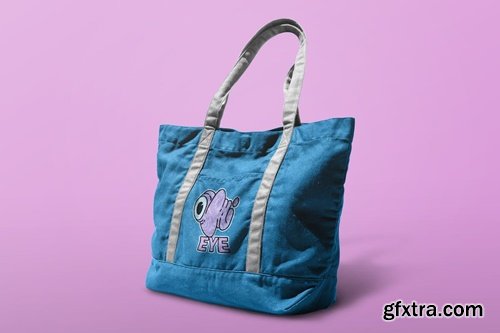 Stylish Tote Bag Fashion Mockup N6GEC85