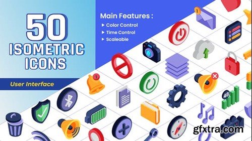 Videohive Isometric Icons - User Interface 43670876