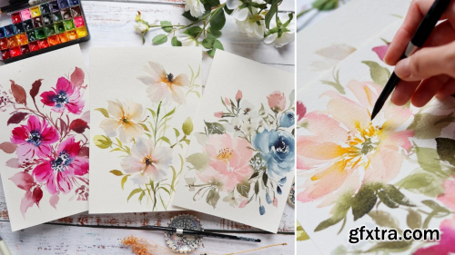 15-day Watercolor Floral Exploration: Create Stunning Color Combinations