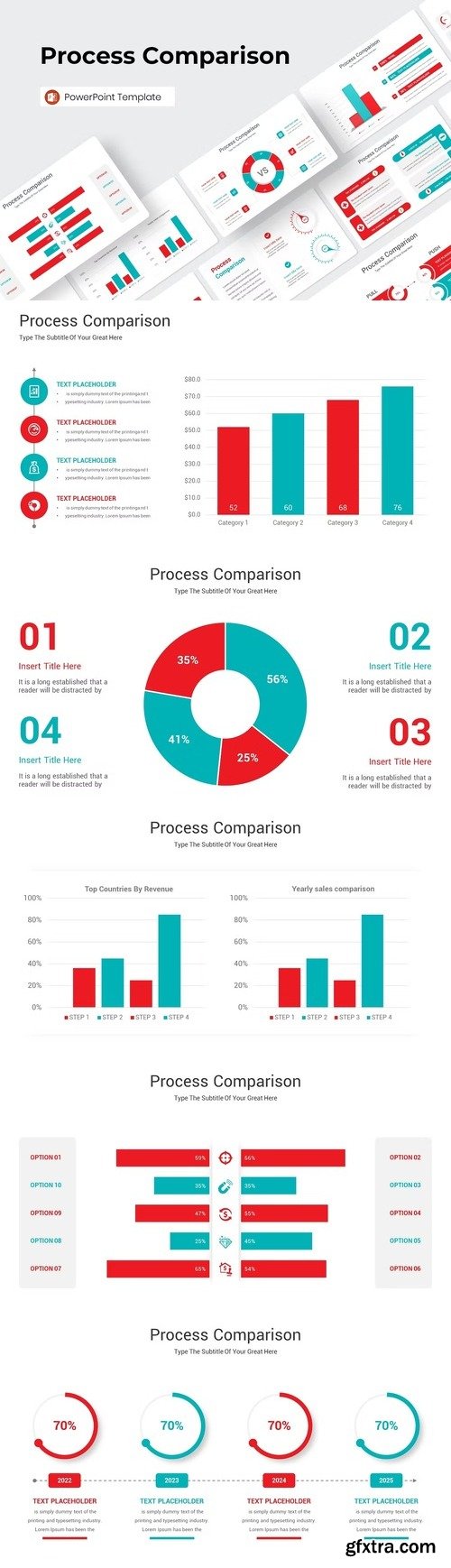 Process Comparison PowerPoint Template 2PP99SA