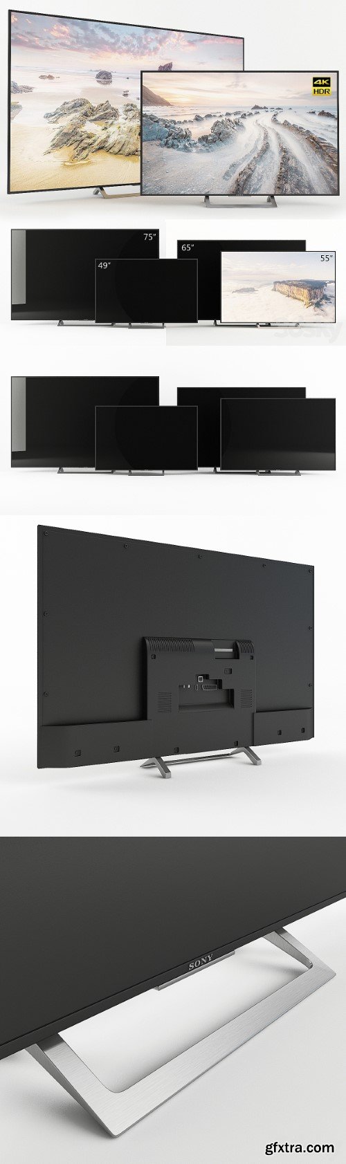 Sony KD TVs (4 pcs.)