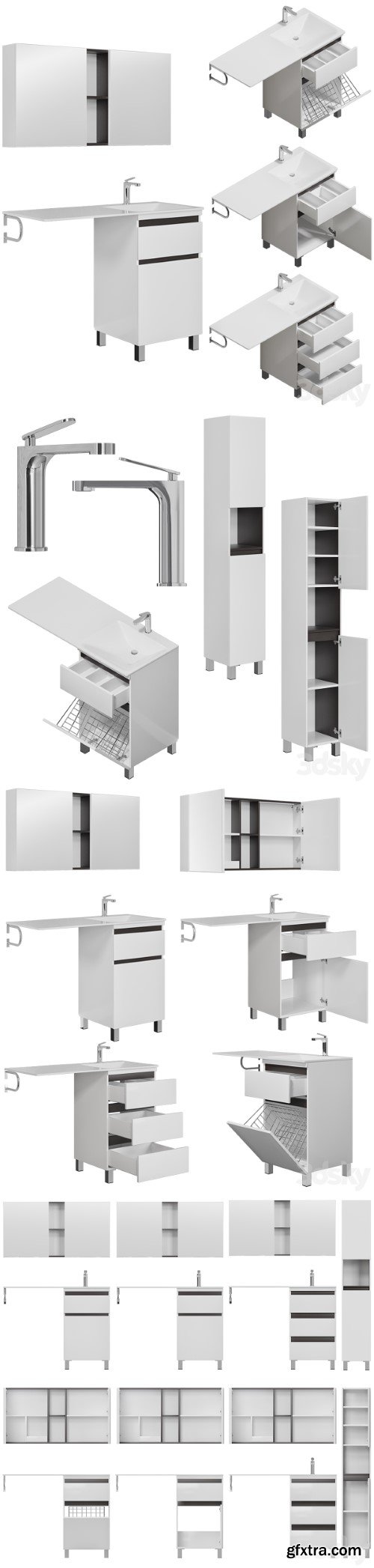 Furniture set Dolomite Ergonomics 50 and Pencil case | Vray+Corona