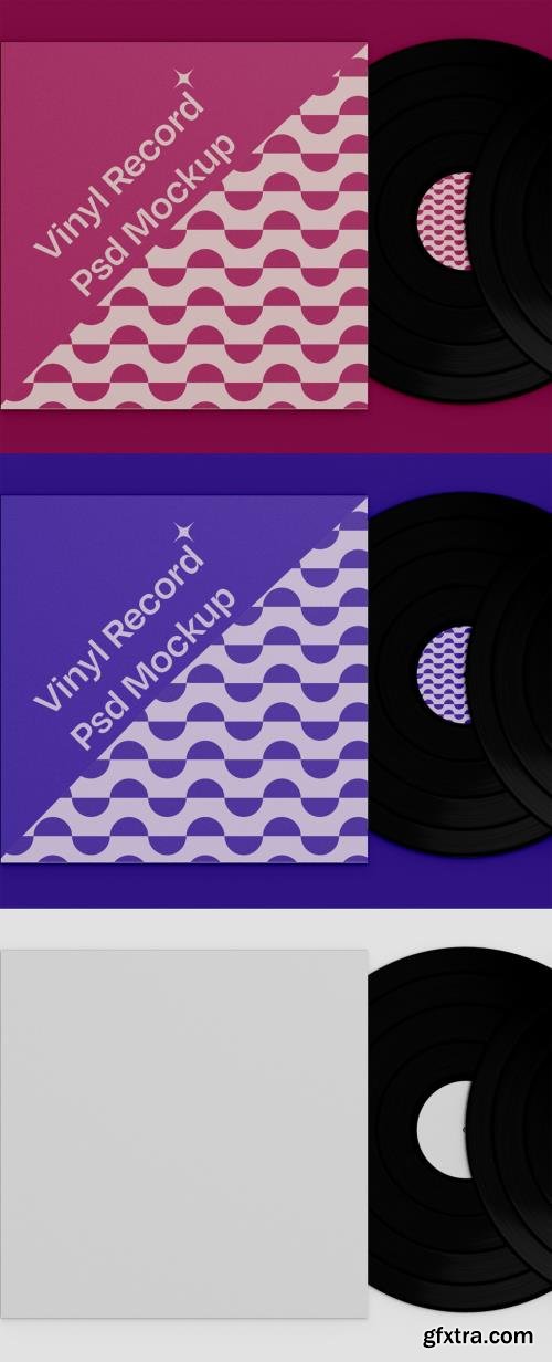 Top View of Two Vinyl Records Mockup 503566120