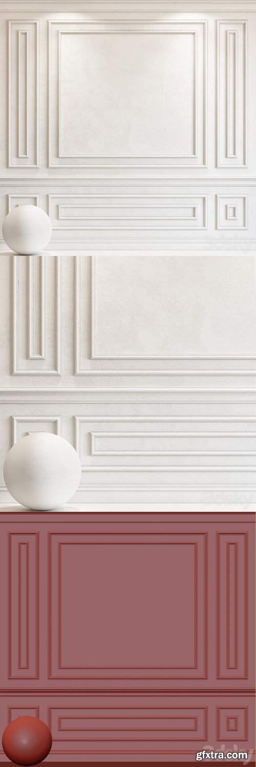 Decorative plaster with molding 70 | Vray+Corona