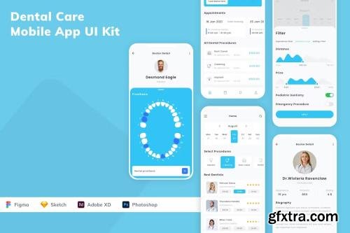 Dental Care Mobile App UI Kit CSFPL35