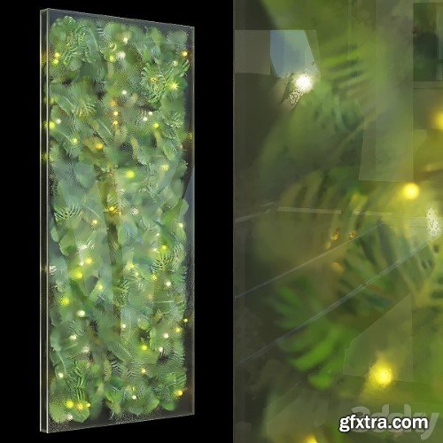 Wall Mounted Phytomodule With Lighting Vargov Design | Corona