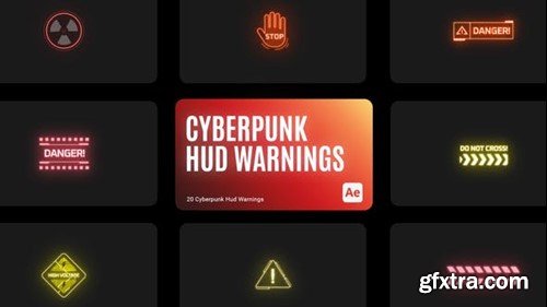 Videohive Cyberpunk HUD Warning for After Effects 43856626
