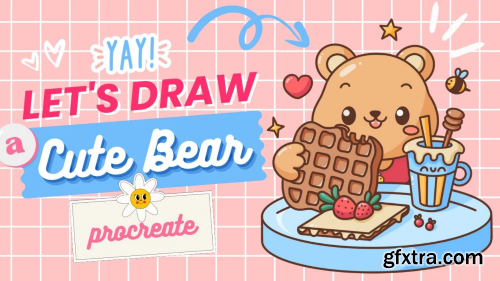 Bear-y Delicious: Drawing an Adorable Bear Eating Waffles | Procreate